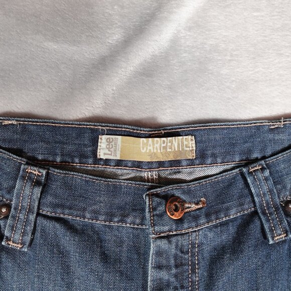 Vintage Lee Carpenter Dungarees Jeans Mens 38x32 Skater Grunge Y2K NEW - Picture 6 of 11